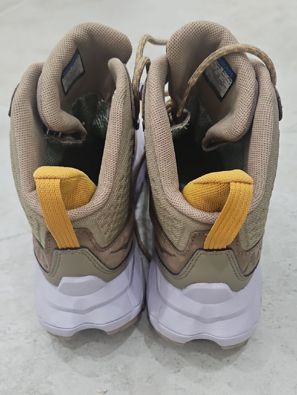 Hoka Women's Beige and White High-Top Trail Sneakers - Picture 3 of 5